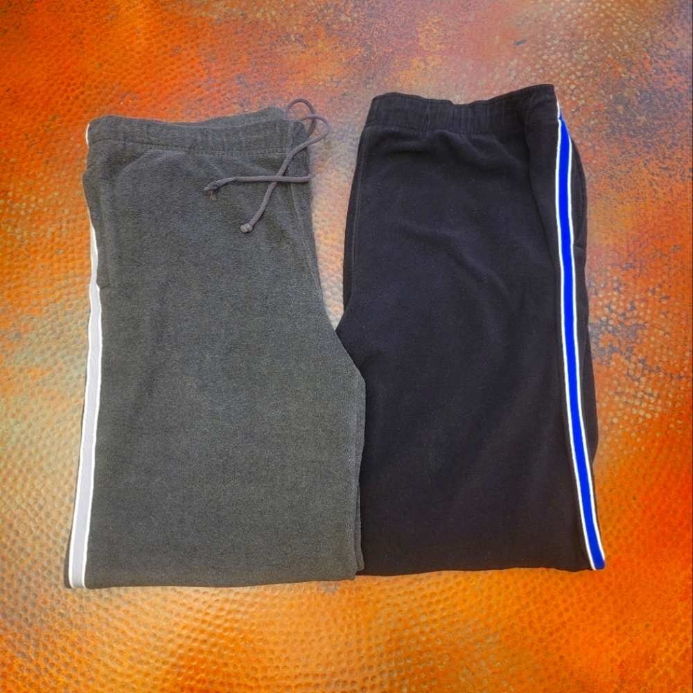LOT of 2 Old Navy Fleece Joggers Sweatpants Men's Size Large